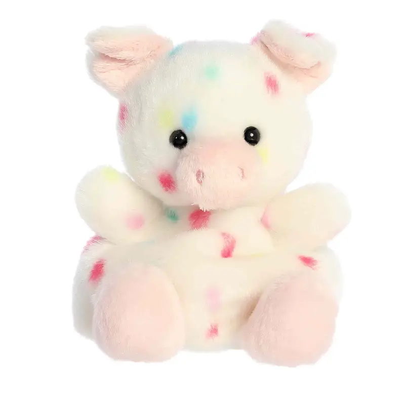 Palm Pals Adorable Patsy Funfetti Pig 5 inch White Mini Soft Plush Collectable Stuffed Animal