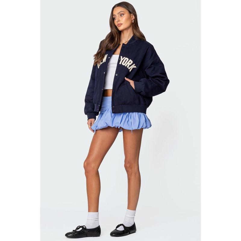 Big Apple Oversized Bomber Jacket