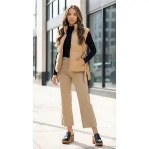 Cozy Cargo Puffer Vest (Mocha)