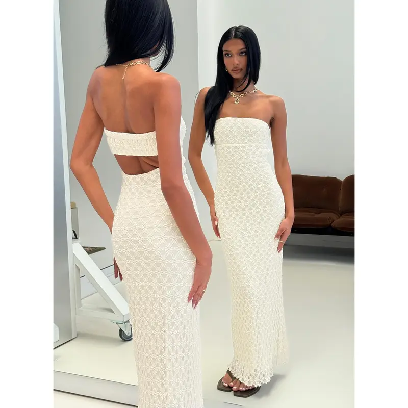 open lace back dress Alsace Mini Dress Lilac