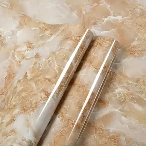 One roll[23.62*393.70 in]Imitation marble tile sticker, self-adhesive, smooth surface, suitable for living room, kitchen, bathroom, wall decoration and decorative wallpaper Ornaments Gtby[23.62*393.70In]