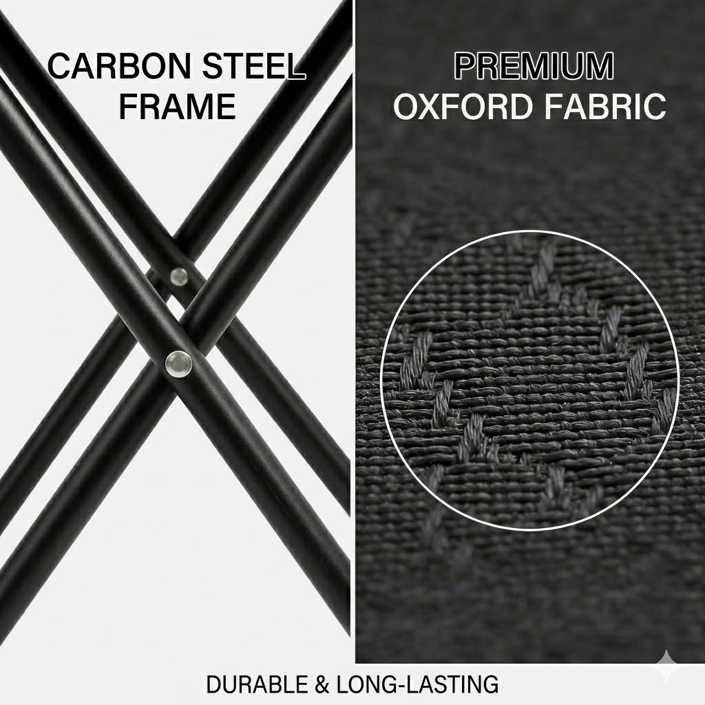 Portable Folding Camping Chair, Multi-Functional Outdoor Stool for Camping & Fishing, Compact Foldable Mini Bench Seat, Lightweight Travel Stool