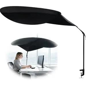 Cubicle and desk shade, blocks light and protects privacy for cubicles, black cubicle light shield, diameter 65 inches