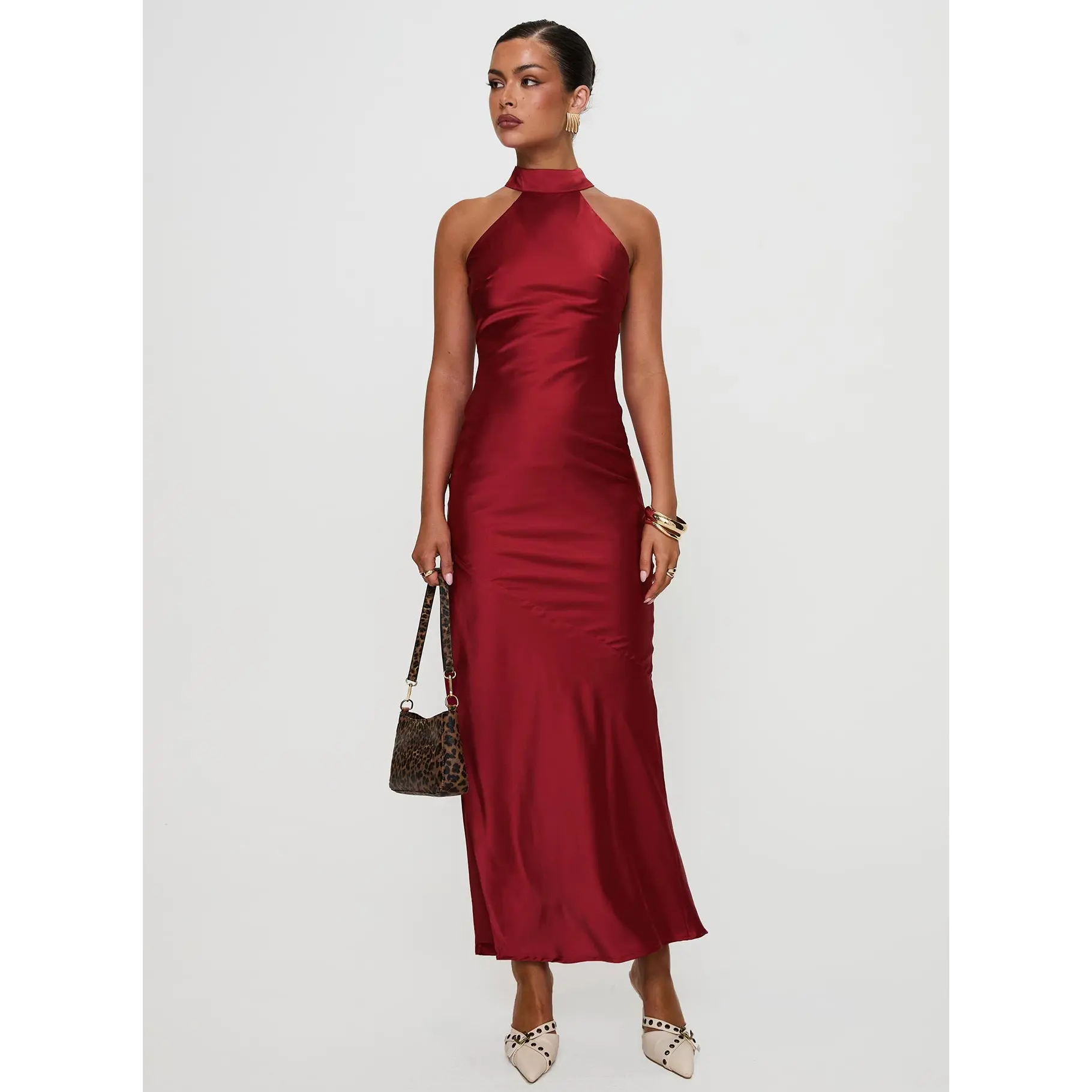 burgundy halter maxi dress Men's Burgundy Calfskin Monk Strap with Lug Sole – Divinch main image 1
