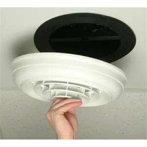 212 MAIN Quick Connect White Round Capital Crown Ceiling Diffuser - 8 in. Boot, Paintable, Easy Install, Indoor Household Appliance Part