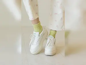 Green Ribbed Knit Socks