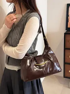 Modern High-End Simple Women's Shoulder Bag, Hobo Purse, PU Material Crossbody Bag, Magnetic Closure Phone Case, Ideal for Shopping & Business Travel