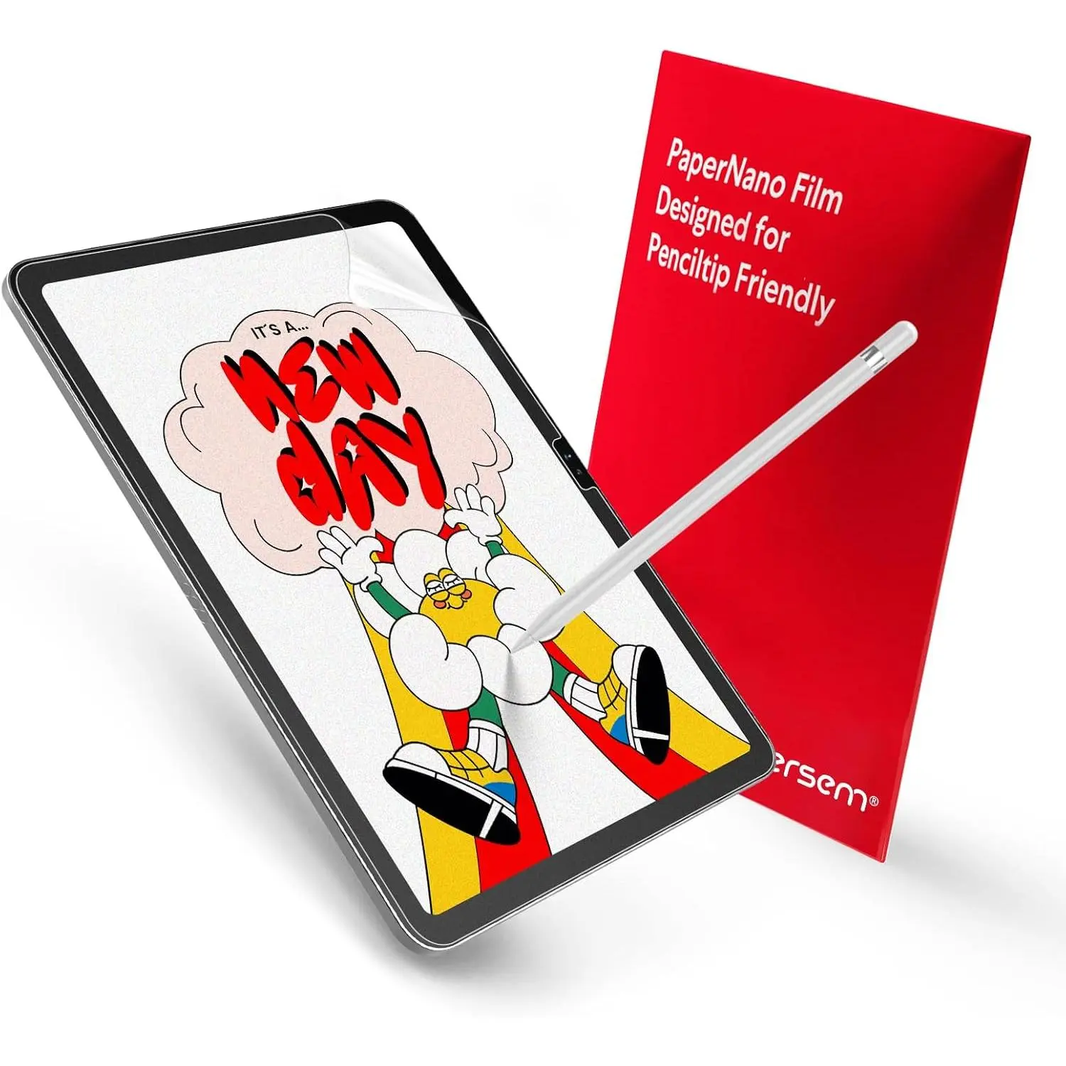 Bersem 2-Pack Tablet Paperfeel Screen Protector for iPad A16 11th/10th Gen (11/10.9 in, 2025/2022) & 11 in M4/M3/M2 (2026/2025/2024), Matte PET Film, Anti-Glare, Case-Friendly, EZ Installation Kit, 10.9 Inches