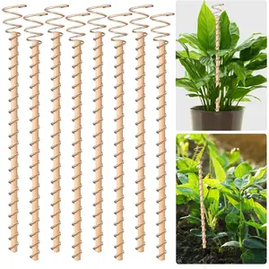 8 Electroculture Antennas Kit, 13.5-in Copper Coil Wire Garden Stakes with Copper Rods, Easy-to-Install Tensor Rings for Earth's Natural Energy Plant Support, Suitable for Indoor Outdoor Vegetable Gardens