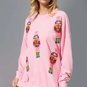 Double Take Sequin Nutcracker Sweatshirt