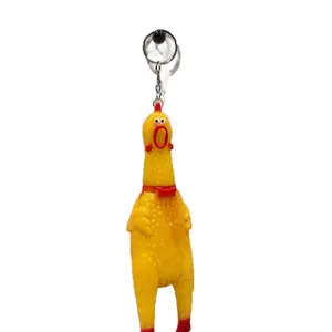 Rooster Noise Making Keychain