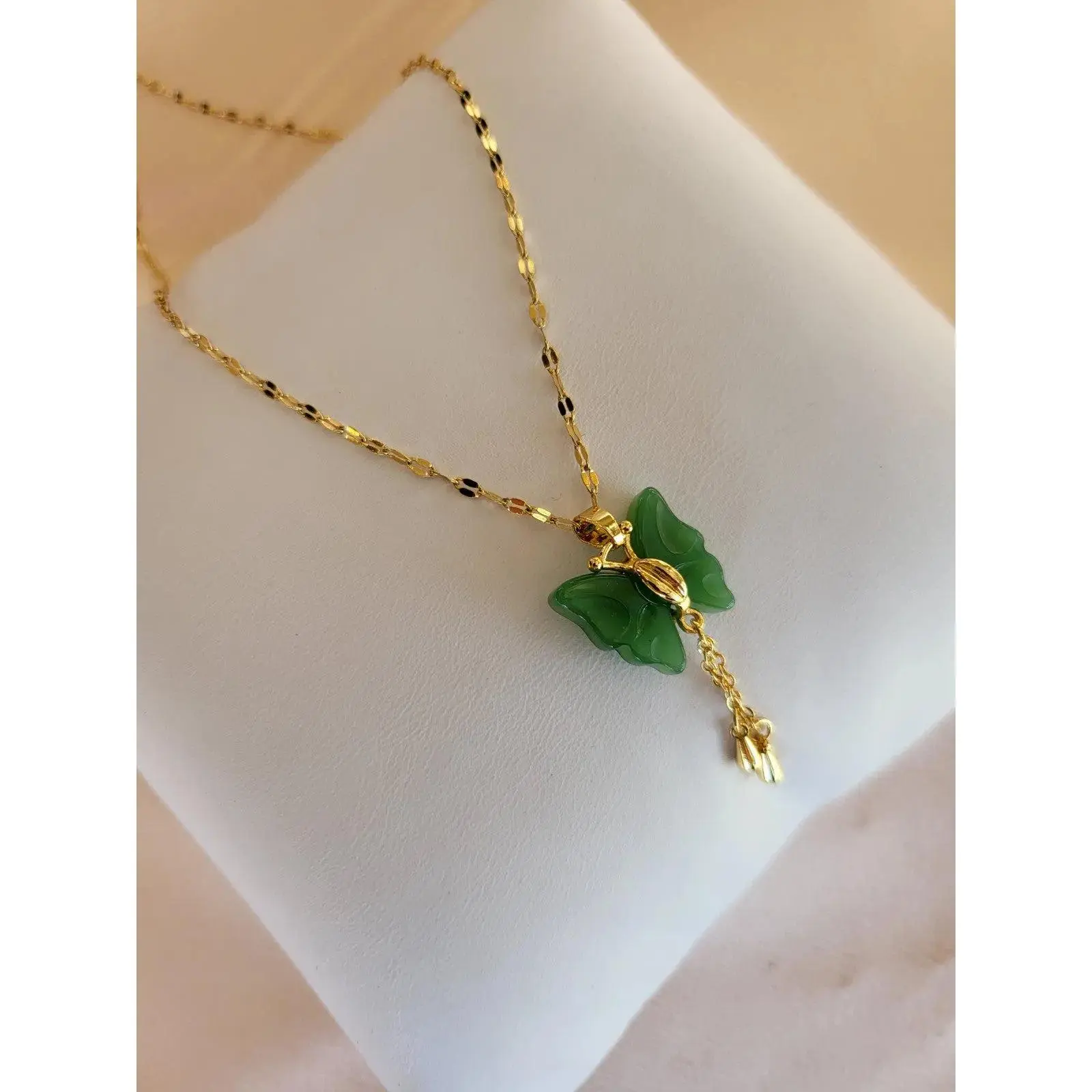Stainless Steel Butterfly Pendant Necklace, Fashion Costume Jewelry Accessory for Daily Wear