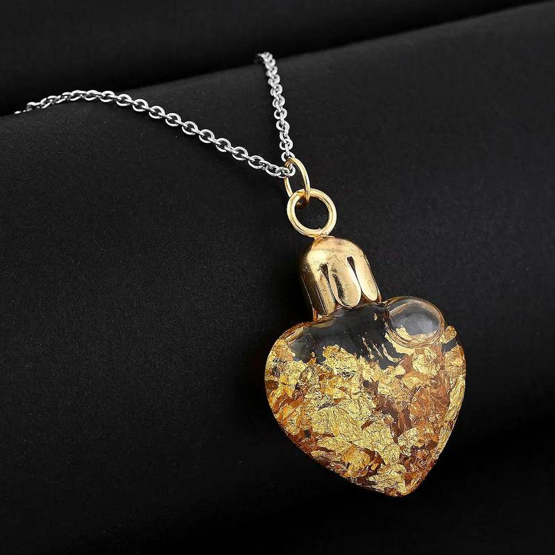 22K Gold Fortuna Heart Pendant Necklace in ION Plated Yellow Gold and Stainless Steel 20 Inches Christmas Gifts