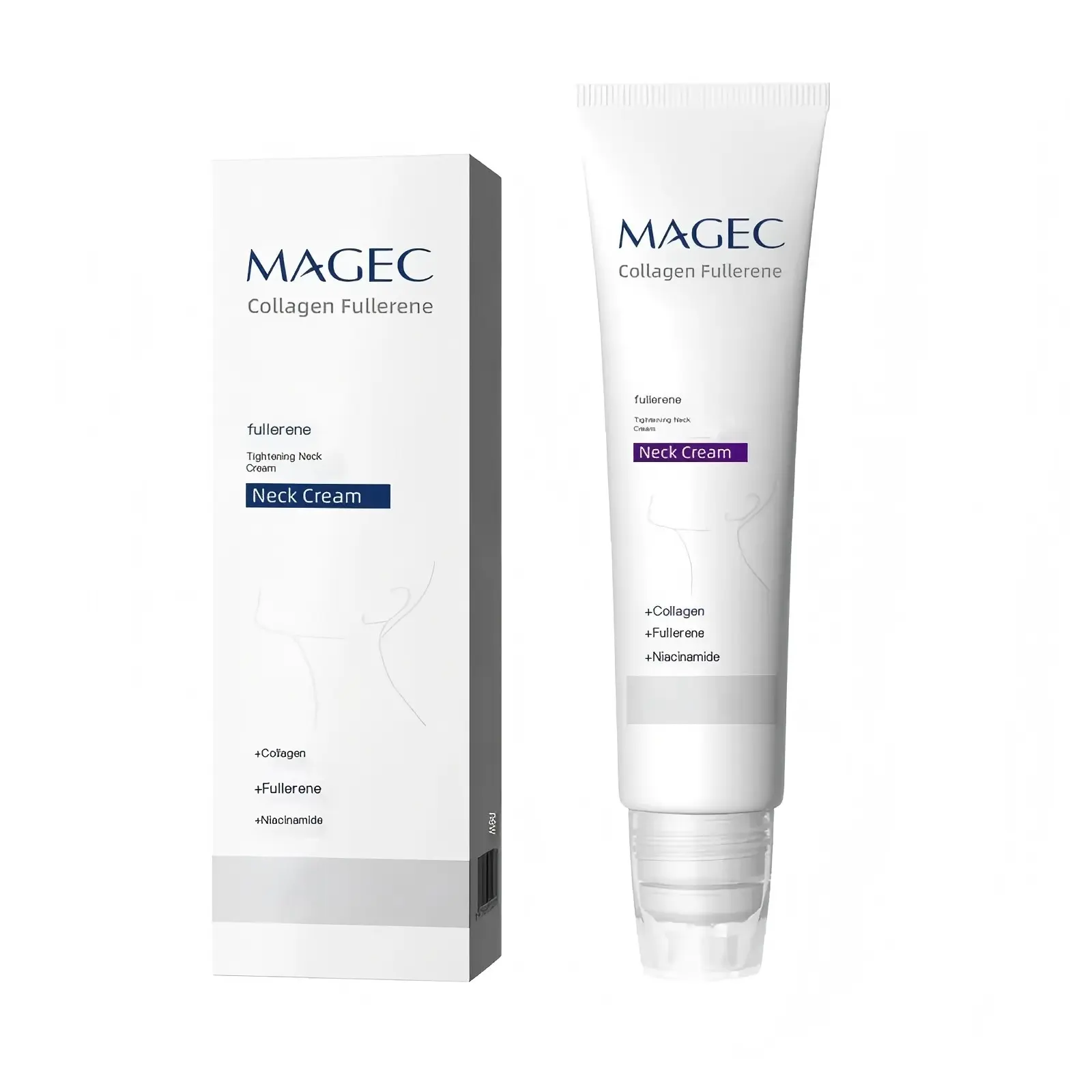 Collagen Neck Firming Moisturizer with 5 Rollers - Hyaluronic Acid, Vitamin C+E, Reduces Wrinkles & Double Chin, Relieves Edema, All-Around Massage, Suitable for Wrinkled Skin, Beauty & Personal Care Body Smoothing Cream