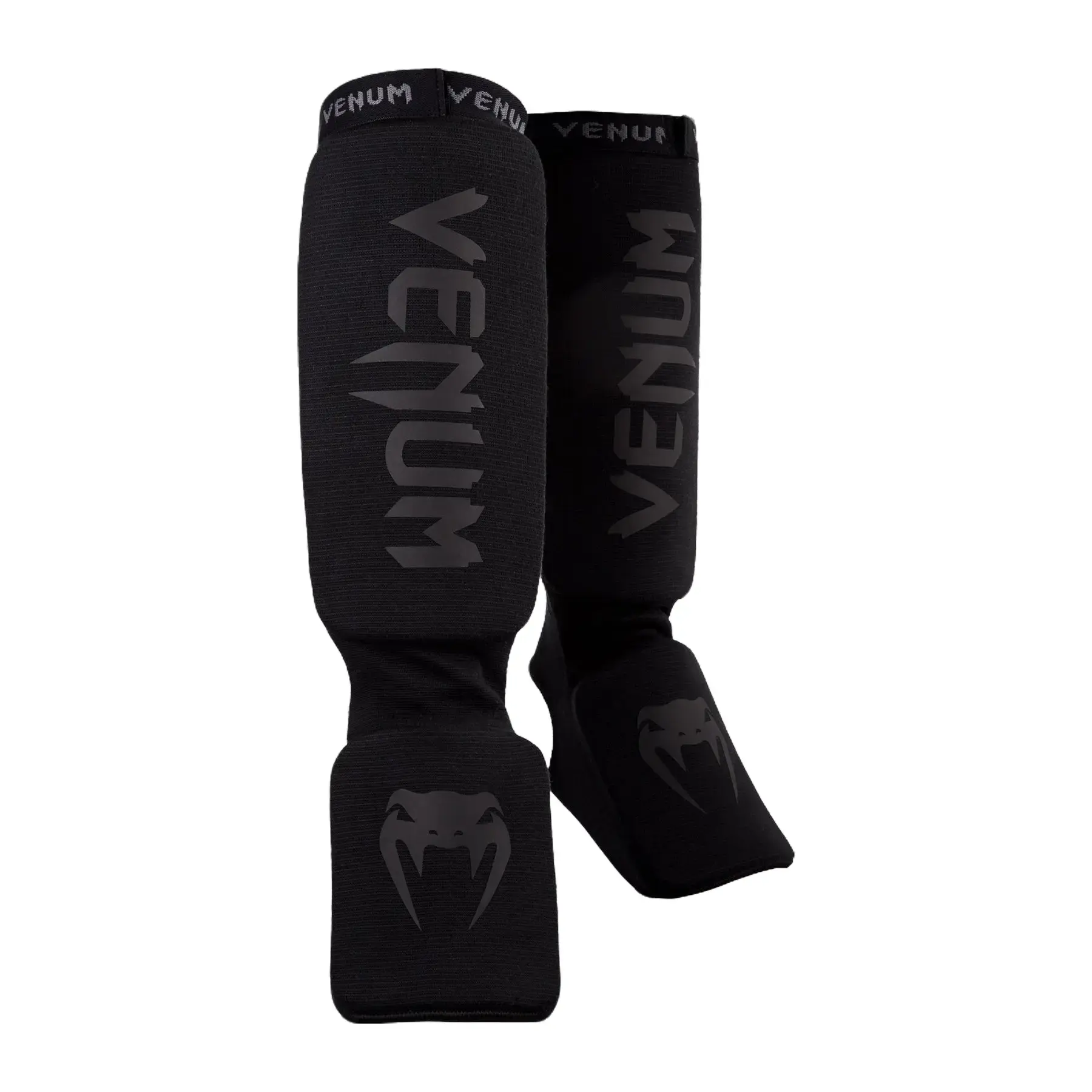 Venum Kontact Shin Guards - Black/Black Protective Gear