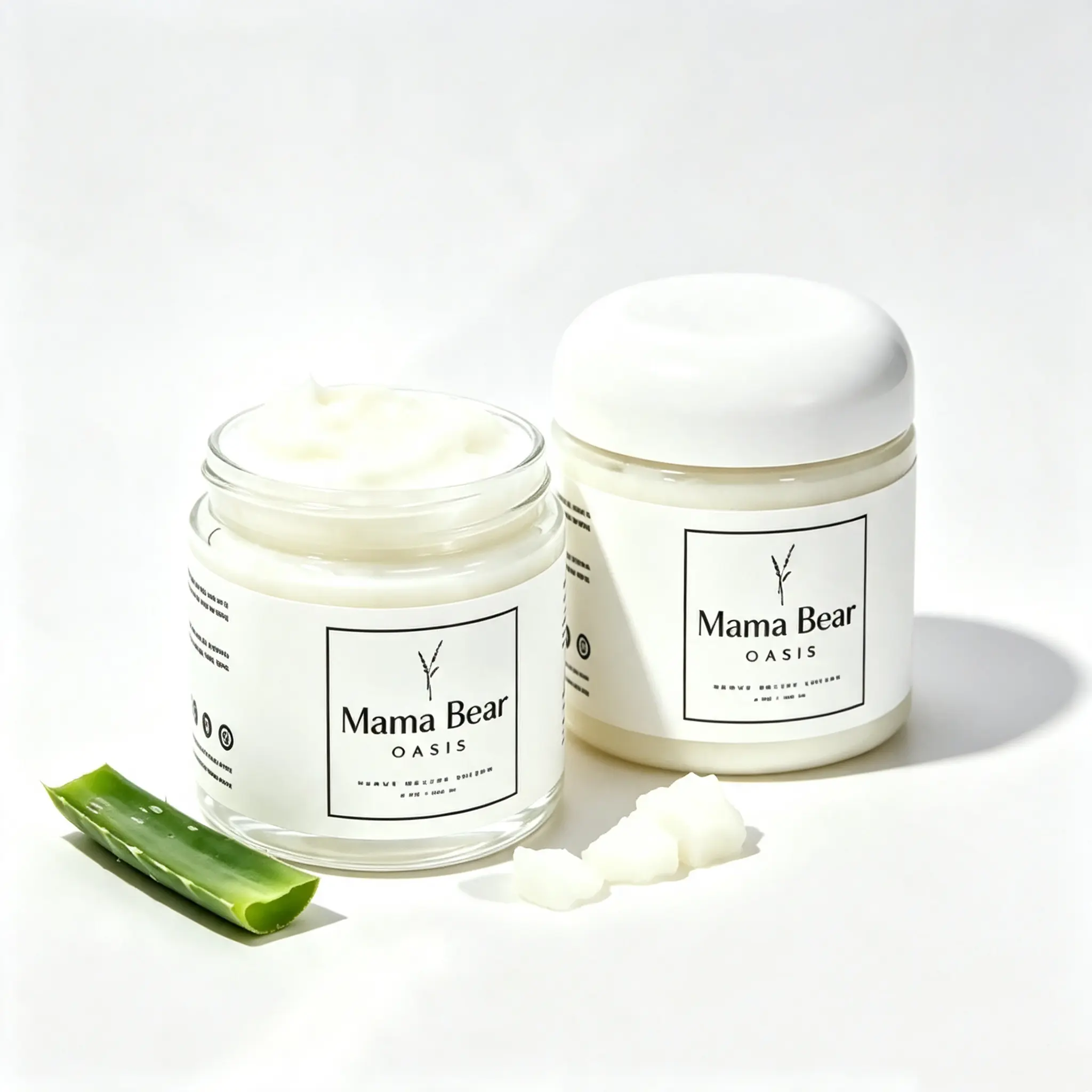 Mama Bear Magnesium Soothing Body Cream With Aloe Vera Lavender And Chamomile, Fragrance Free Hydrating Body Lotion, Calming Post Workout And Daily Moisturizer, Lightweight All Day Comfort For Sensitive Skin