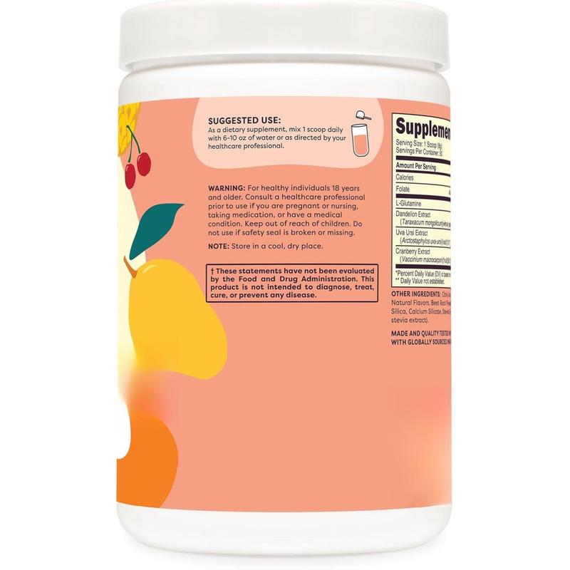 L-Glutamine Powder Tropical Punch (50 Servings) - 5g L-Glutamine Per Serving, Sweetened with Stevia