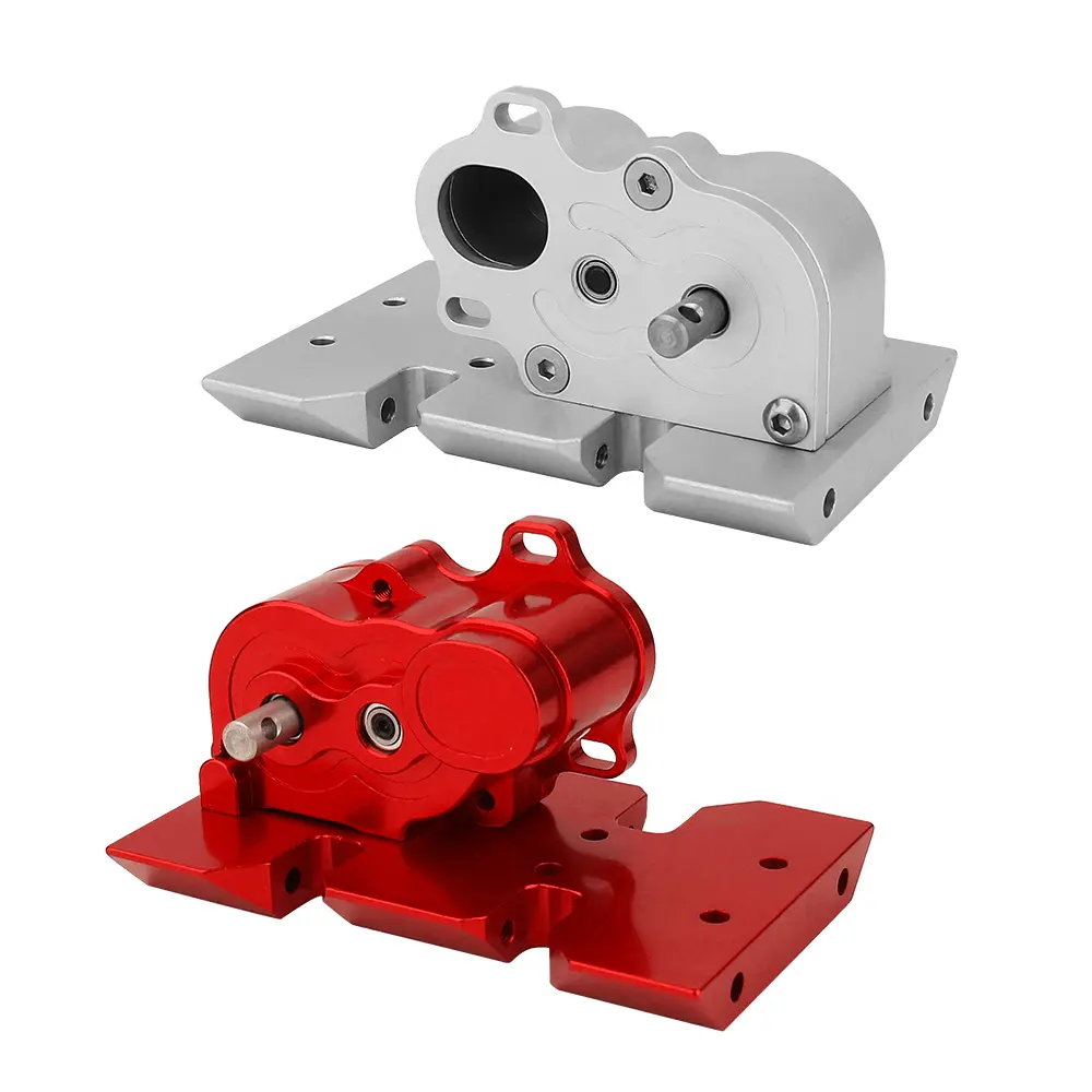 1PC Unisex Ultra-Light LCG Metal Alloy Low-Speed Gearbox with Transmission & Skid Plate, 1/10 SCX10 I 4WD RC Car Upgrade Parts for Ages 12+ RC Enthusiasts