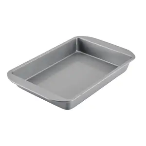 Nonstick Bakeware Baking Pan / Nonstick Cake Pan, Rectangle - 9 Inch x 13 Inch, Gray White