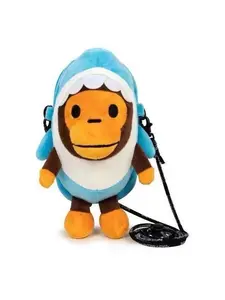 Adorable Cartoon Monkey Stuffed Toy Crossbody Bag, Casual Mini Sling Purse for Daily Outings, Birthday Gifts for Kids