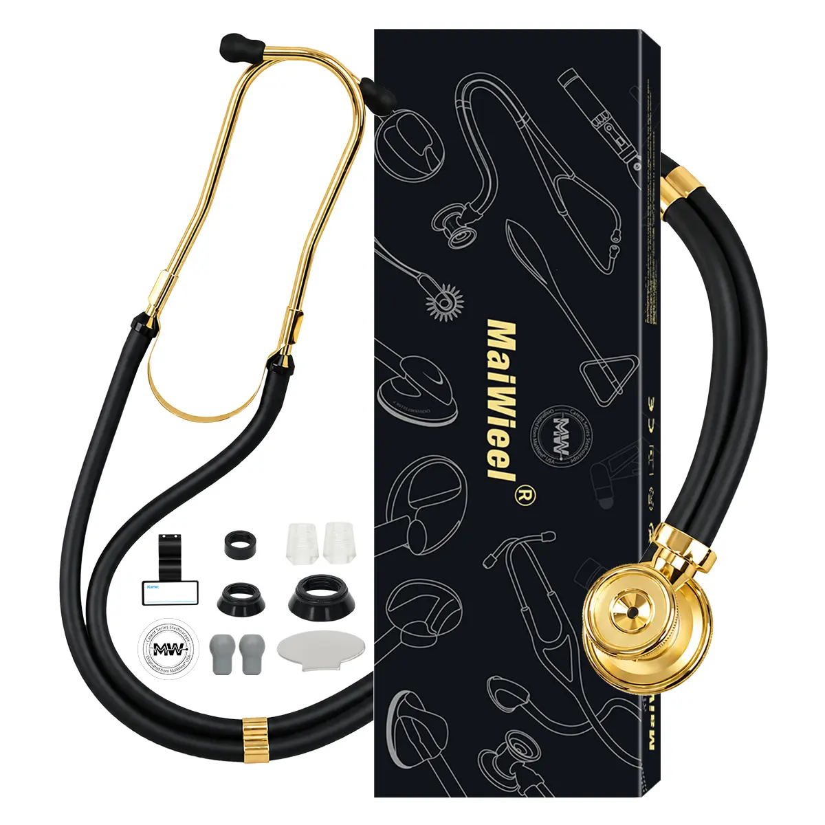 MaiWieel U6 Lightweight Single Head Stethoscope for Nursing Students Nurses Doctors | Soft Ear Tips Durable Alloy Chestpiece Clear Sound Multiple Colors Professional Medical Supply