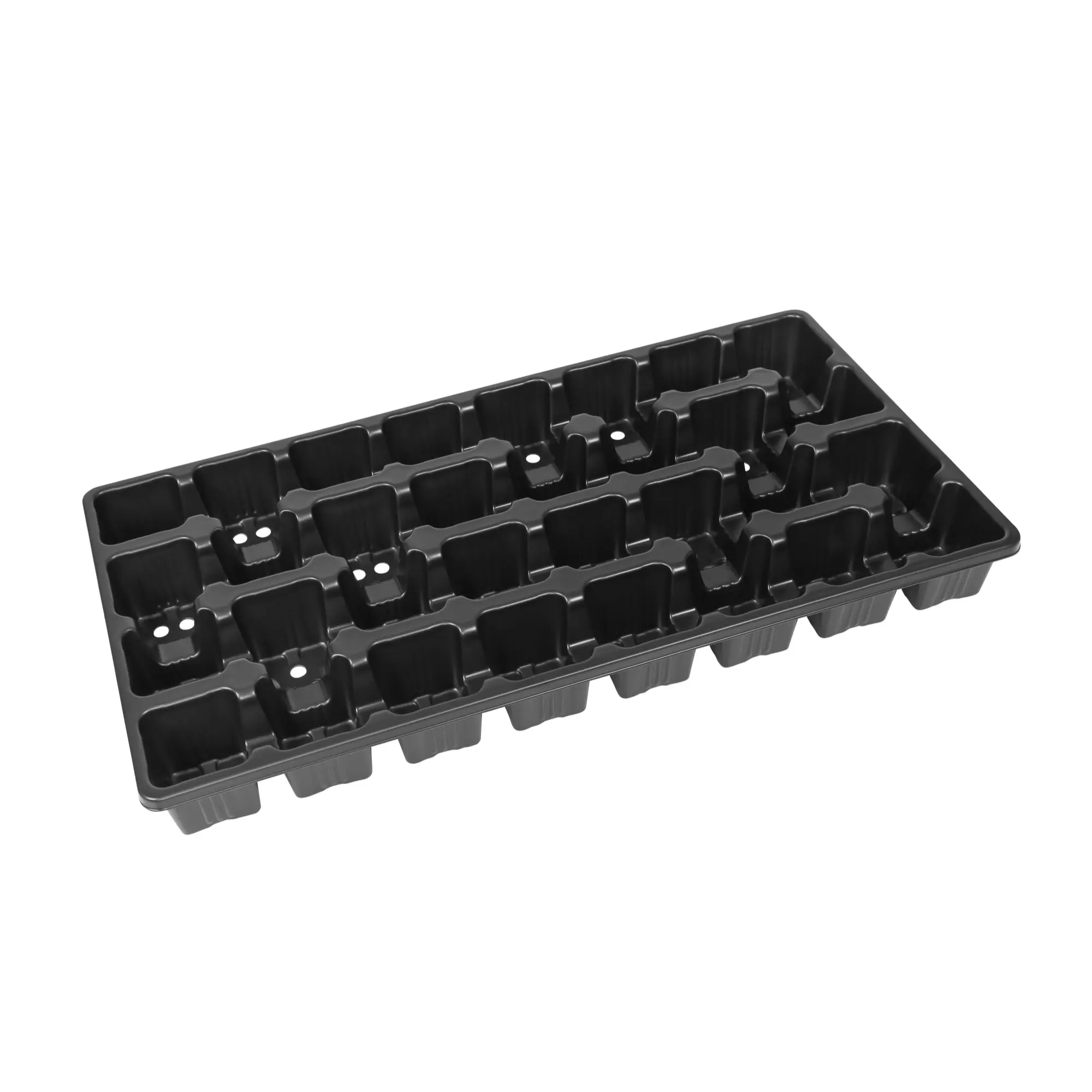 Sunpack Heavy Duty Carrying Tray, for Gardening, Indoor Greenhouses and Seed Starting, Black, 22"x10.5", 32-Cell