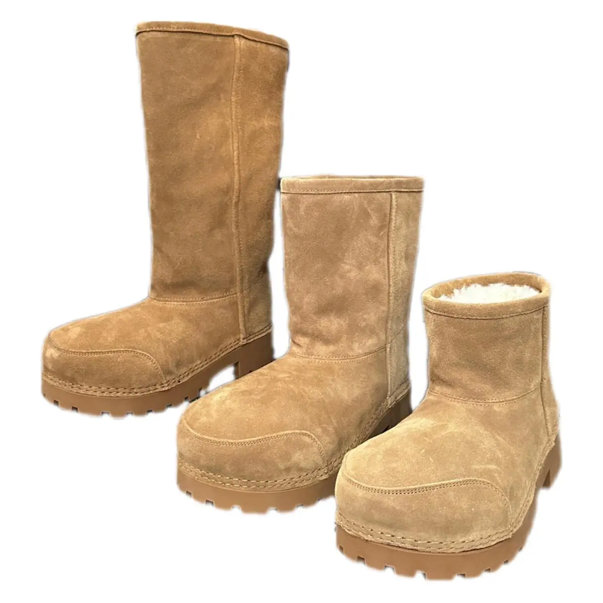 2025 Ugly Cute Big Toe Snow Boots Loafers for Women Thick Sole Height Increasing Winter Boots