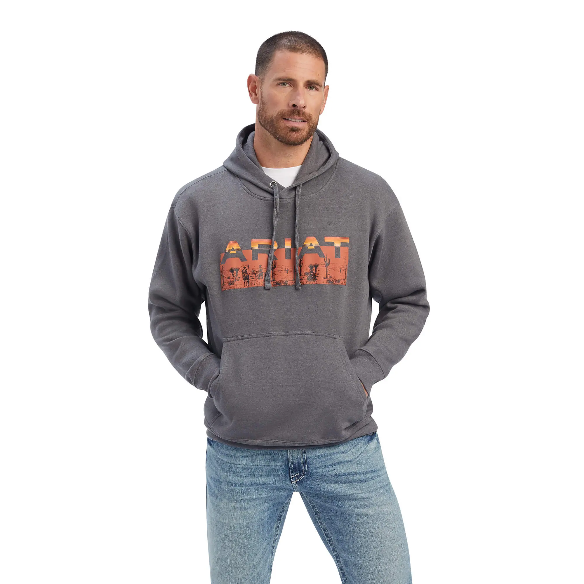 Ariat Men's Desert Roam Sweatshirt Charcoal Heather