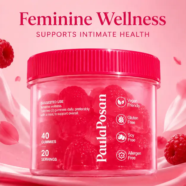 PaulaPosan Probiotic Cranberry Gummies for Women with Feminine Wellness and Gut Health Support Vegan Friendly Gummies Gluten Free Soy Free with Prebiotics and Natural Flavor 40 Gummies