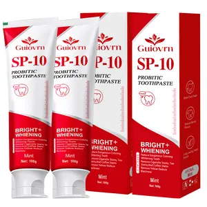 Guiovrn SP-10 Pro-Whitening Toothpaste – Anti-Yellowing with Probiotics, Stronger Results vs SP4/SP6/SP8, Mint Freshness & Enamel-Safe Formula refreshing  toothpaste