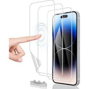 SQ-PCS038 [3 Pack] Hydrogel Film Screen Protector for iPhone 14 Pro Max/iPhone 14 Plus (6.7 inch), Soft TPU Transparent Protective Screen Protector Film (Not Tempered Glass)