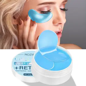 ROZIN Collagen & Retinol Eye Cream Mask - Anti-Aging Emergency Station for Eye Area - Dense Cream Formula for Hydration & Wrinkle Reduction - Suitable for Slightly Sensitive Skin - 80g Daily