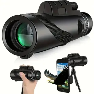 10X40/10X42 high definition portable travel telescope - 10x magnification, FMC lens. Monocular with tripod and phone clip, perfect for outdoor travel, camping, hunting, bird watching, concerts, sports games and holiday gifts