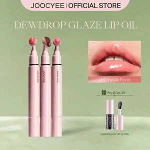JOOCYEE Dewdrop Glaze, Blur, Lip Oil, Makeup, Glossy, Transfer-Proof, Long Wear, Silky, Hydrating, Innovative Design, Beginner-Friendly, Plumping, Multi Shades, Portable, Novel, For Holidays, Parties, Masquerades, Spring Gift, Refresh Look