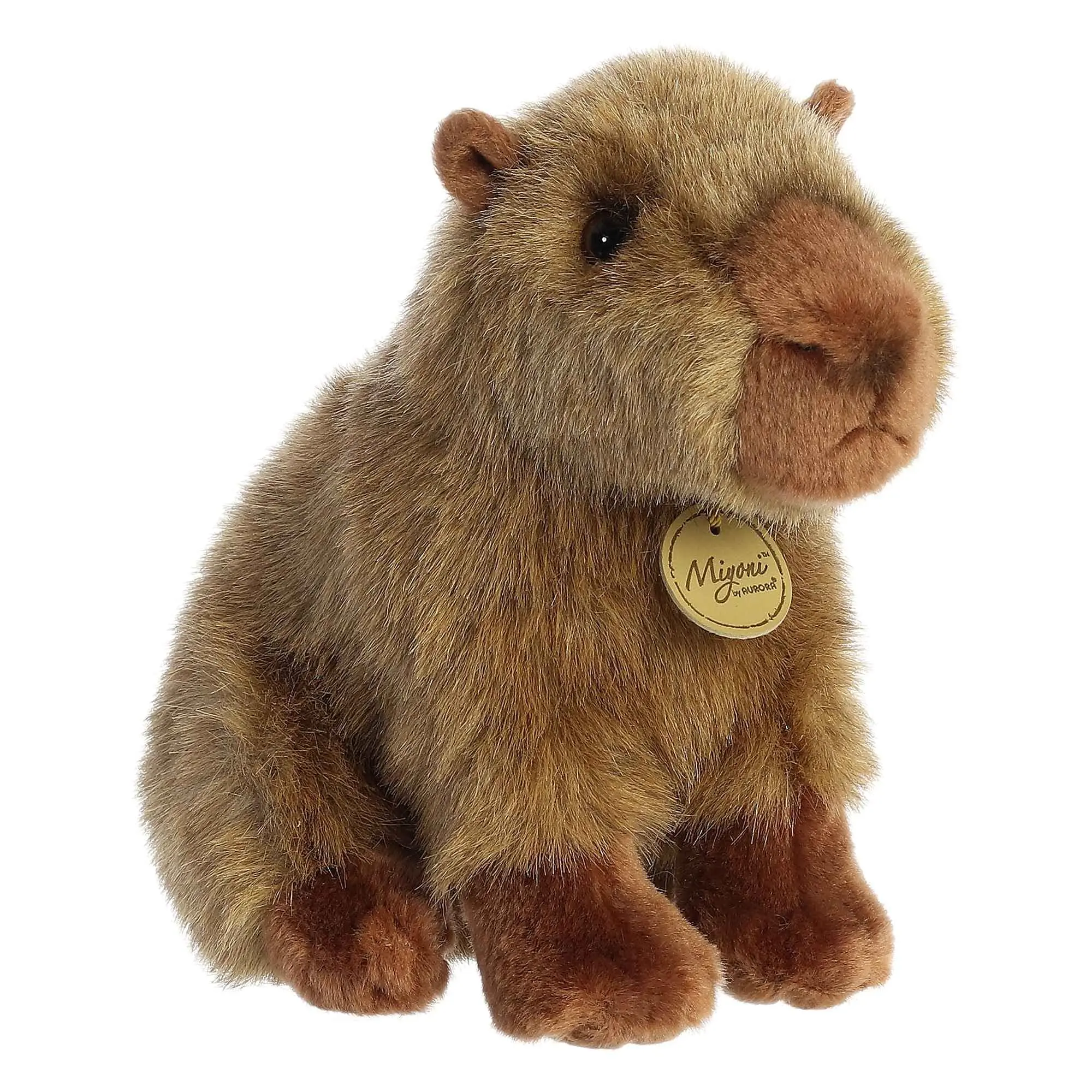 Aurora Miyoni Capybara Stuffed Animal 10 Inch – Realistic Plush Toy with Lifelike Details for Kids, Décor and Gifts