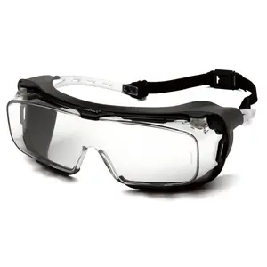 Pyramex Cappture Plus Safety Glasses with Gasket and H2MAX Clear Anti-Fog Lens