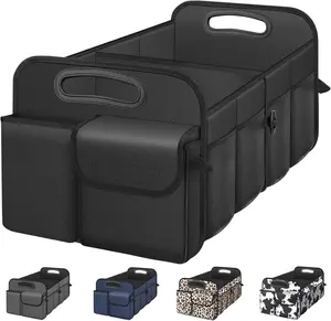 Car Trunk Organizer with Large Capacity Waterproof Car Accessories for Women & Men, Collapsible Trunk Organizer for Suv/Jeep/Sedan,Tools (Black, Standard)