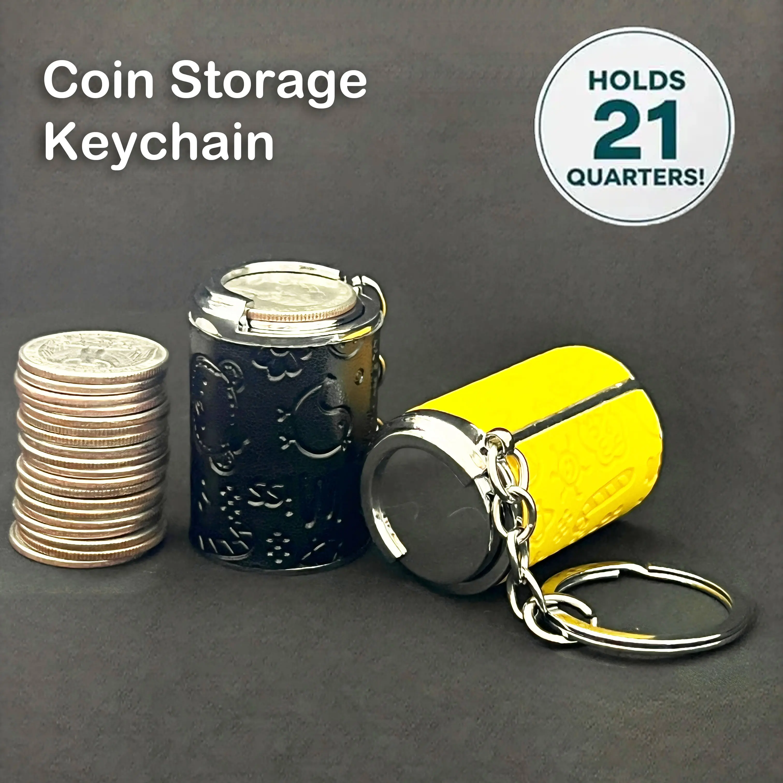 Portable coin keychain, 2-in-1 coin holder, mini coin organizer—perfect for everyday carry; say goodbye to pocket clutter.