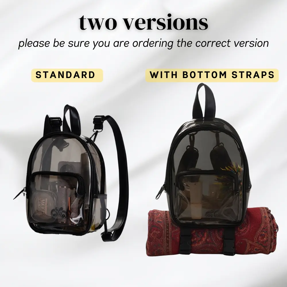 Anti-Theft Mini Backpack Black Clear Transparent Small Convertible Straps Crossbody for Raves Stadium Festival Concert - TikTok Shop Anti-Theft Mini Backpack Black Clear Transparent Small Convertible Straps Crossbody for Raves Stadium Festival Concert - TikTok Shop
