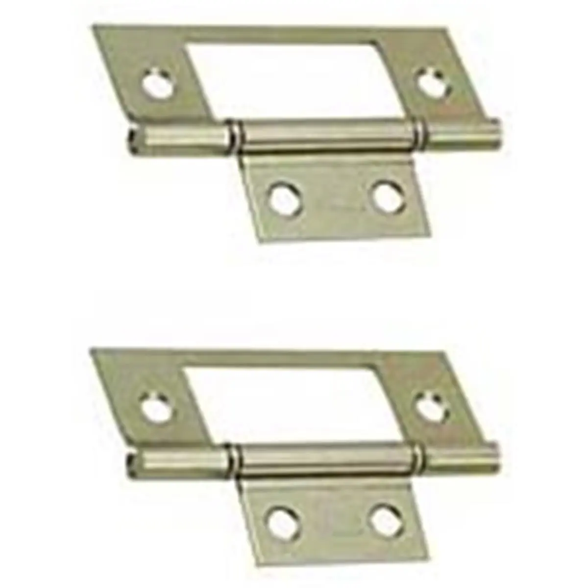 212 MAIN Flat Head Bi-Fold Door Hinge, Brass-Plated Cut-Out Type, 2 Hinges for Sailing Water Sports, Two Hinges