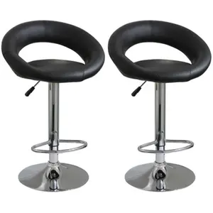 212 MAIN 2-Piece Bar Stool Set - Classic, Aesthetic, Foam, Comfy Adjustable Height Chair with Easy Assembly