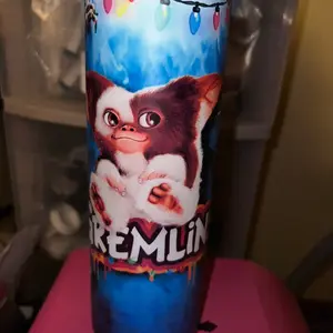 20 oz stainless steel gremlins blue glow tumbler