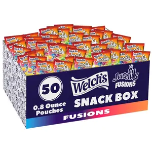 Welch's Fruit Snacks, Juicefuls Fusions, Assorted Fruit Flavor, Bulk Pack, Gluten Free, Natural Colors & Flavors, 0.8oz (Pack of 50)