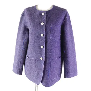 Pre-owned CHANEL Others Small Leather Goods Tweed Metallic Jacket P45867