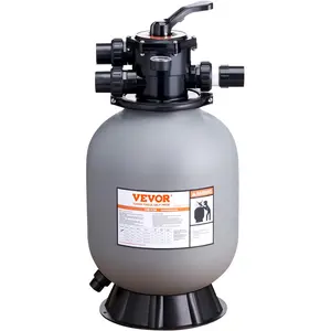 VEVOR Sand Filter,  16-inch, Up to 35 GPM Flow Rate, Above Inground Swimming Pool Sand Filter System with 7-Way Multi-Port Valve, Filter, Backwash, Rinse, Recirculate, Waste, Winter, Closed Functions