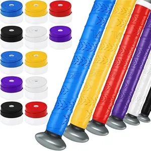 12 Rolls Bat Grip Tape Comfortable Soft Full Adhesive Precut Batting Grip Tape Replacement for Baseball Softball Sports