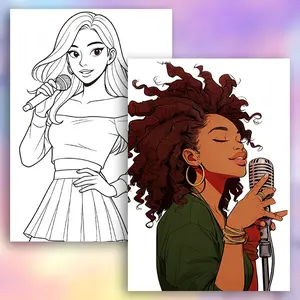 High-value Idol coloring book, fan collection hand-painted graffiti book, a trend art practice book to relieve anxiety