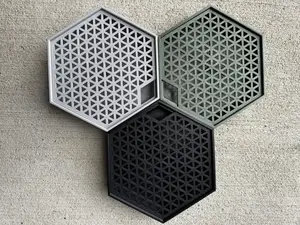 Plant Humidity Tray 6 Inch – Hexagon Pebble Tray for Indoor Plants with Removable Grid