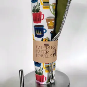 Camping & Green Paperless Paper Towels: Sustainable reusable kitchen paper towel alternative - 6 Pack.