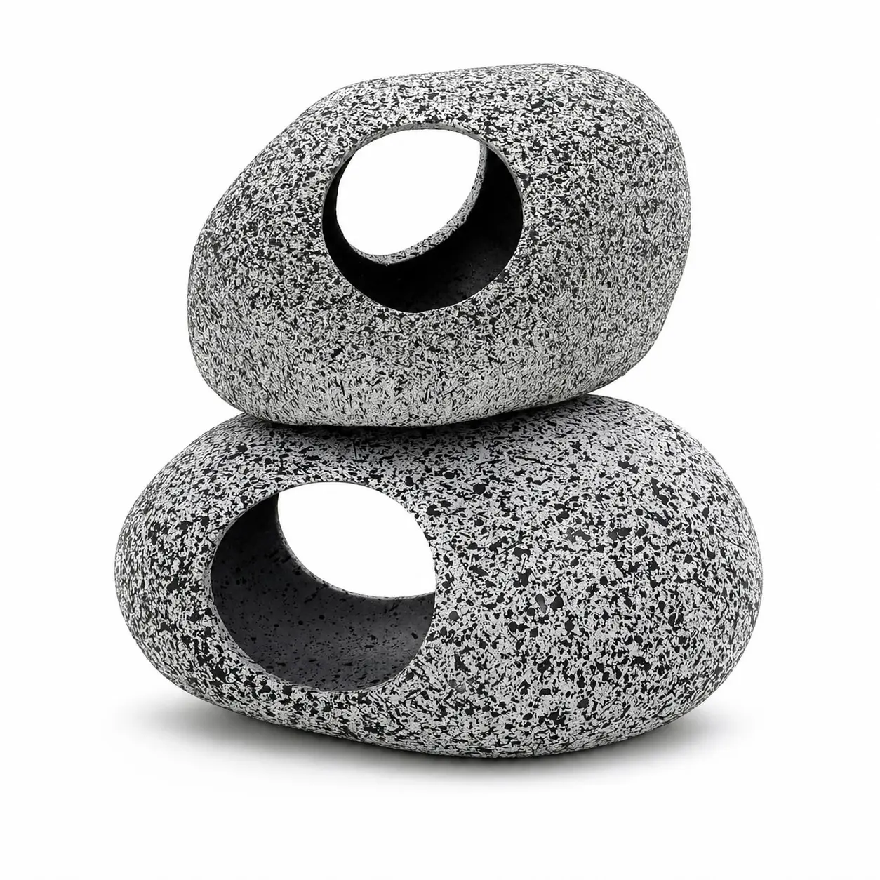 Aquarium Hideaway Rock Cave for Aquatic Pets, Shrimp to Breed, Play and Rest, Safe and Non-Toxic Ceramic Fish Tank Ornaments, Decor Stone for Betta Breeding
